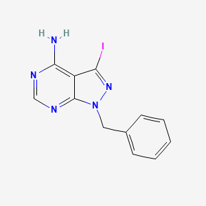 molecular formula C12H10IN5 B11831994 1-benzyl-3-iodo-1H-pyrazolo[3,4-d]pyrimidin-4-amine 