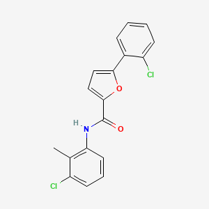 molecular formula C18H13Cl2NO2 B11832012 N-(3-chloro-2-methylphenyl)-5-(2-chlorophenyl)furan-2-carboxamide CAS No. 853314-72-4