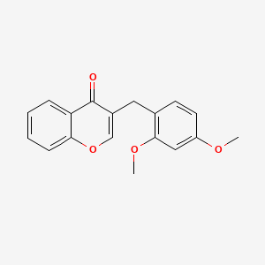 molecular formula C18H16O4 B11832034 3-[(2,4-Dimethoxyphenyl)methyl]-4H-1-benzopyran-4-one CAS No. 71972-58-2