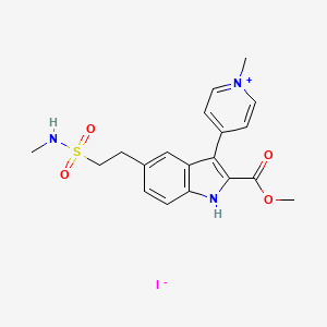 molecular formula C19H22IN3O4S B11832064 methyl 3-(1-methylpyridin-1-ium-4-yl)-5-[2-(methylsulfamoyl)ethyl]-1H-indole-2-carboxylate;iodide 