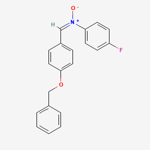 molecular formula C20H16FNO2 B11832071 N-(4-fluorophenyl)-1-(4-phenylmethoxyphenyl)methanimine oxide 