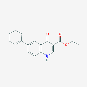 molecular formula C18H19NO3 B11832074 Ethyl 6-(cyclohex-1-EN-1-YL)-4-hydroxyquinoline-3-carboxylate CAS No. 55376-58-4