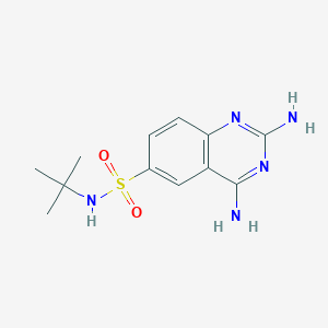 molecular formula C12H17N5O2S B11832122 2,4-Diamino-N-tert-butylquinazoline-6-sulfonamide CAS No. 86651-16-3