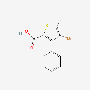 molecular formula C12H9BrO2S B11832132 4-Bromo-5-methyl-3-phenylthiophene-2-carboxylic acid 