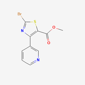 molecular formula C10H7BrN2O2S B11832137 Methyl 2-bromo-4-(pyridin-3-yl)thiazole-5-carboxylate 