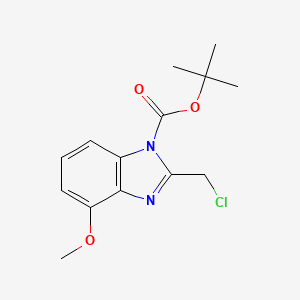 molecular formula C14H17ClN2O3 B11832144 tert-Butyl 2-(chloromethyl)-4-methoxy-1H-benzo[d]imidazole-1-carboxylate 