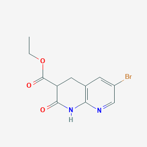 molecular formula C11H11BrN2O3 B11832166 Ethyl 6-bromo-2-oxo-1,2,3,4-tetrahydro-1,8-naphthyridine-3-carboxylate 