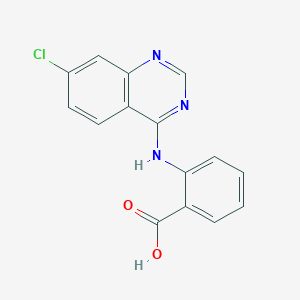 molecular formula C15H10ClN3O2 B11832187 2-((7-Chloroquinazolin-4-yl)amino)benzoic acid CAS No. 90430-16-3