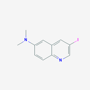 molecular formula C11H11IN2 B11832195 3-Iodo-N,N-dimethylquinolin-6-amine 