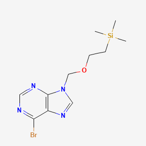 molecular formula C11H17BrN4OSi B11832224 6-bromo-9-((2-(trimethylsilyl)ethoxy)methyl)-9H-purine 