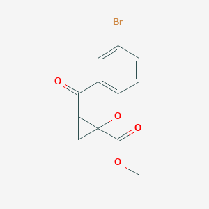 molecular formula C12H9BrO4 B11832233 Methyl 5-bromo-7-oxo-1,1a,7,7a-tetrahydrocyclopropa[b]chromene-1a-carboxylate 