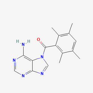 molecular formula C16H17N5O B11832241 (6-Amino-7h-purin-7-yl)(2,3,5,6-tetramethylphenyl)methanone CAS No. 36855-76-2