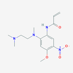molecular formula C15H22N4O4 B11832281 N-[2-[2-(dimethylamino)ethyl-methylamino]-4-methoxy-5-nitrophenyl]prop-2-enamide 
