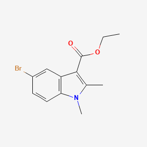 molecular formula C13H14BrNO2 B11832285 Ethyl 5-bromo-1,2-dimethyl-1H-indole-3-carboxylate 