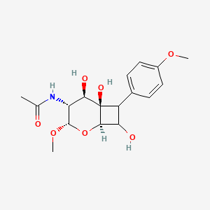 molecular formula C17H23NO7 B11832372 Methyl 2-acetamido-2-deoxy-4,6-(4-methoxybenzylidene)-a-D-galactopyranoside 