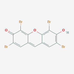 molecular formula C13H4Br4O3 B118324 2,4,5,7-Tetrabromo-6-hydroxy-3H-xanthen-3-one CAS No. 142189-37-5