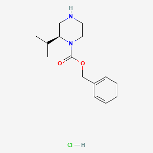 molecular formula C15H23ClN2O2 B11832425 (S)-Benzyl 2-isopropylpiperazine-1-carboxylate hydrochloride 