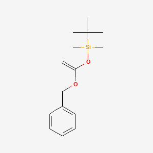 molecular formula C15H24O2Si B11832479 Silane, (1,1-dimethylethyl)dimethyl[[1-(phenylmethoxy)ethenyl]oxy]- CAS No. 92144-04-2
