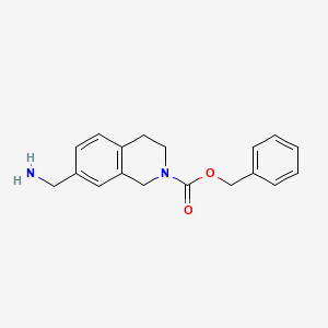 molecular formula C18H20N2O2 B11832484 Benzyl 7-(aminomethyl)-3,4-dihydroisoquinoline-2(1H)-carboxylate 