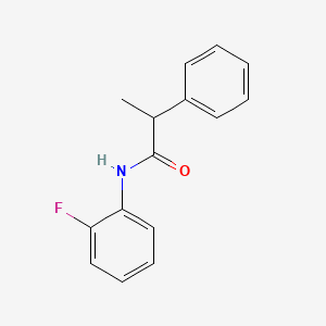 molecular formula C15H14FNO B1183255 N-(2-fluorophenyl)-2-phenylpropanamide 