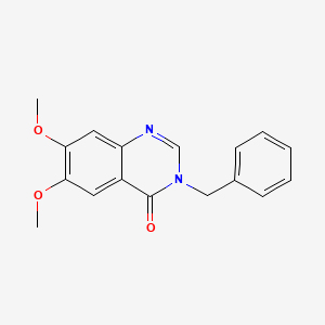 molecular formula C17H16N2O3 B11832563 3-benzyl-6,7-dimethoxyquinazolin-4(3H)-one CAS No. 918660-02-3