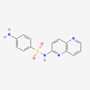 molecular formula C14H12N4O2S B11832625 Benzenesulfonamide, 4-amino-N-1,5-naphthyridin-2-yl- CAS No. 54996-16-6