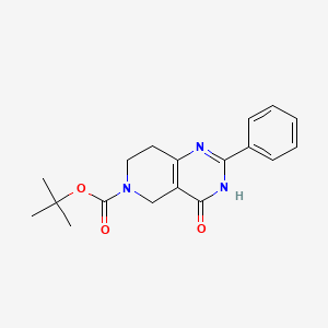 molecular formula C18H21N3O3 B11832668 tert-Butyl 4-oxo-2-phenyl-3,4,7,8-tetrahydropyrido[4,3-d]pyrimidine-6(5H)-carboxylate 