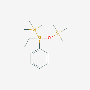 molecular formula C14H28OSi3 B11832690 1-Ethyl-2,2,2-trimethyl-1-phenyl-1-[(trimethylsilyl)oxy]disilane CAS No. 823207-47-2