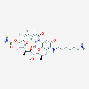 molecular formula C34H52N4O8 B11832722 Aminohexylgeldanamycin 