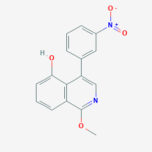 molecular formula C16H12N2O4 B11832776 1-Methoxy-4-(3-nitrophenyl)isoquinolin-5-ol CAS No. 656233-95-3