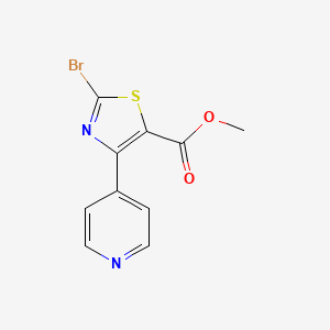 molecular formula C10H7BrN2O2S B11832781 Methyl 2-bromo-4-(pyridin-4-yl)thiazole-5-carboxylate 