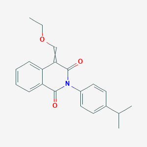 molecular formula C21H21NO3 B11832822 4-Ethoxymethylene-2-(4-isopropyl-phenyl)-4H-isoquinoline-1,3-dione 