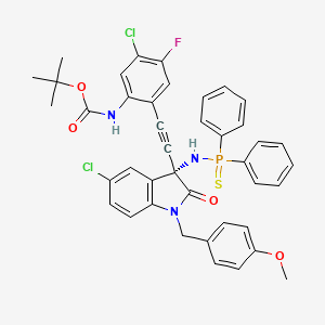 molecular formula C41H35Cl2FN3O4PS B11832828 tert-butyl (S)-(5-chloro-2-((5-chloro-3-((diphenylphosphorothioyl)amino)-1-(4-methoxybenzyl)-2-oxoindolin-3-yl)ethynyl)-4-fluorophenyl)carbamate 