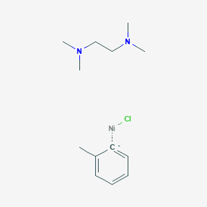 molecular formula C13H23ClN2Ni- B11832871 chloronickel;methylbenzene;N,N,N',N'-tetramethylethane-1,2-diamine 