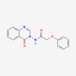 molecular formula C16H13N3O3 B11832898 N-(4-Oxoquinazolin-3(4H)-yl)-2-phenoxyacetamide CAS No. 89632-75-7