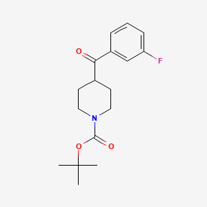 molecular formula C17H22FNO3 B11832903 Tert-butyl 4-(3-fluorobenzoyl)piperidine-1-carboxylate 