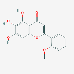 molecular formula C16H12O6 B11832915 4H-1-Benzopyran-4-one, 5,6,7-trihydroxy-2-(2-methoxyphenyl)- CAS No. 521066-18-2