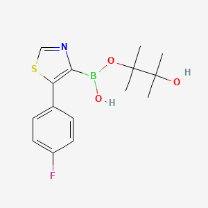 molecular formula C15H19BFNO3S B11832969 5-(4-Fluorophenyl)thiazole-4-boronic acid pinacol ester 