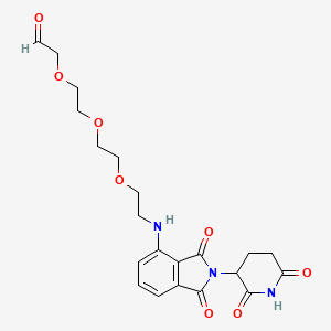 molecular formula C21H25N3O8 B11832995 Thalidomide-NH-PEG3-CH2CHO 