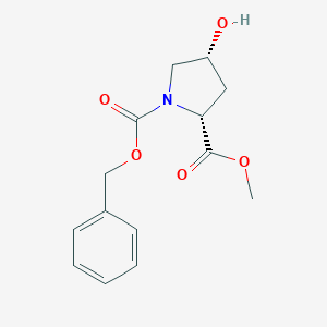 molecular formula C14H17NO5 B118330 (4R)-1-Cbz-4-hydroxy-D-proline methyl ester CAS No. 155075-23-3
