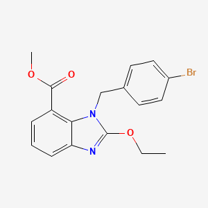 molecular formula C18H17BrN2O3 B11833013 Methyl 3-[(4-bromophenyl)methyl]-2-ethoxybenzimidazole-4-carboxylate 