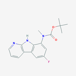 molecular formula C17H18FN3O2 B11833040 tert-Butyl (6-fluoro-9H-pyrido[2,3-b]indol-8-yl)(methyl)carbamate 
