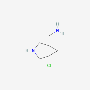 molecular formula C6H11ClN2 B11833070 1-{5-Chloro-3-azabicyclo[3.1.0]hexan-1-yl}methanamine 