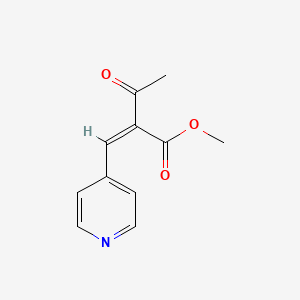 molecular formula C11H11NO3 B11833206 Methyl 2-Acetyl-3-(4-pyridyl)-2-propenoate 