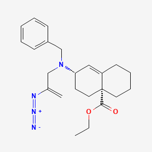molecular formula C23H30N4O2 B11833392 ethyl (4aR,7S)-7-[(2-azidoprop-2-en-1-yl)(benzyl)amino]-1,2,3,4,4a,5,6,7-octahydronaphthalene-4a-carboxylate 