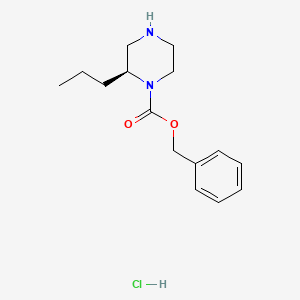 molecular formula C15H23ClN2O2 B11833466 benzyl (2S)-2-propylpiperazine-1-carboxylate;hydrochloride CAS No. 1217693-52-1