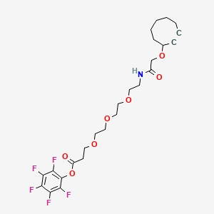 molecular formula C25H30F5NO7 B11833636 Cyclooctyne-O-amido-PEG3-PFP ester 