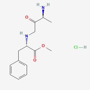 molecular formula C14H21ClN2O3 B11833655 methyl (2S)-2-{[(3S)-3-amino-2-oxobutyl]amino}-3-phenylpropanoate hydrochloride 