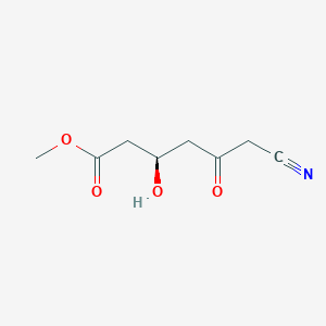 molecular formula C8H11NO4 B11833659 methyl (R)-6-cyano-3-hydroxy-5-oxohexanoate 