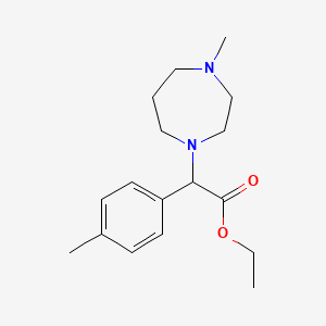 molecular formula C17H26N2O2 B11833662 Ethyl 2-(4-methyl-1,4-diazepan-1-yl)-2-(4-methylphenyl)acetate CAS No. 7550-11-0